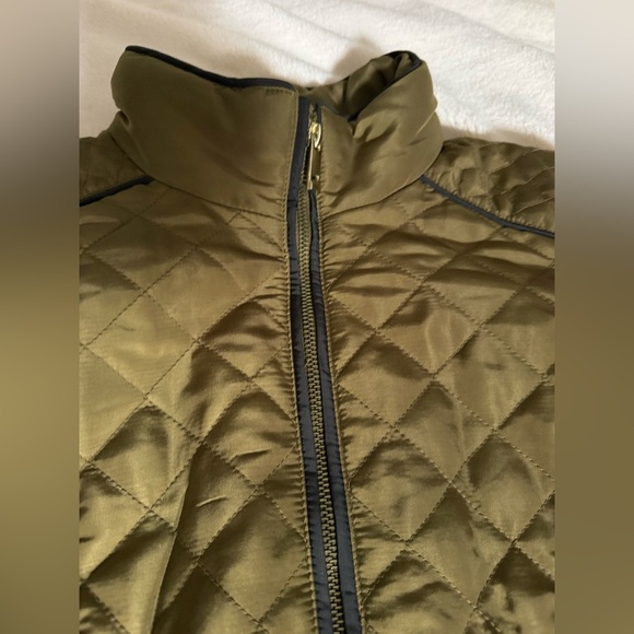 Olive Quilted Women's Jacket size 8 - Picture 9 of 12